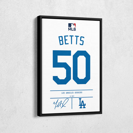 Mookie Betts Dodgers Jersey Canvas Print | Wall Art Decor