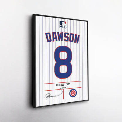 Andre Dawson Cubs Jersey Canvas Print | Wall Art Decor