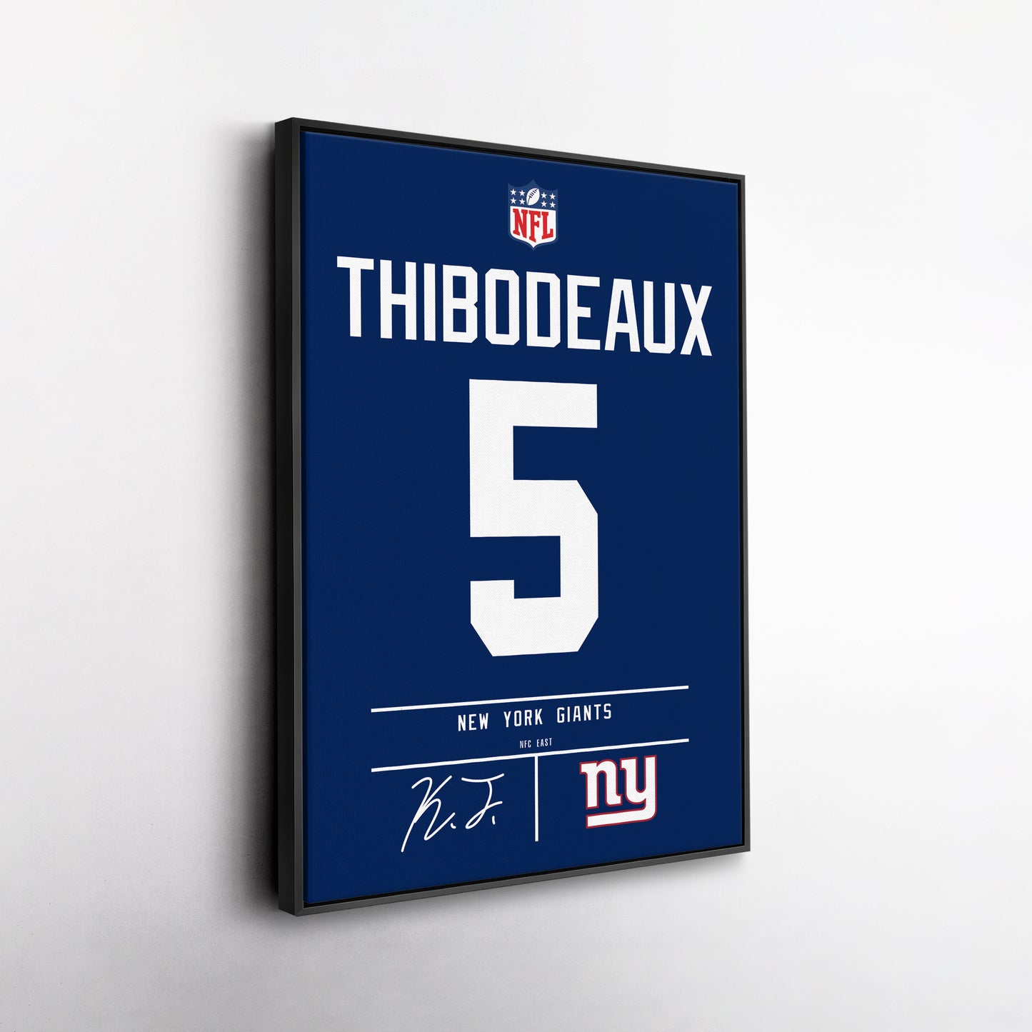 Kayvon Thibodeaux New York Giants Jersey Canvas Wall Art