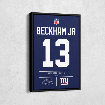 Odell Beckham Jr. Giants Jersey Canvas Print | Wall Art Decor
