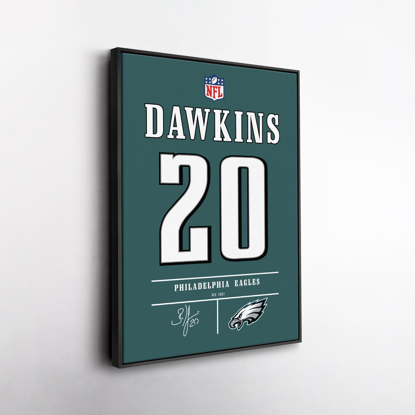 Brian Dawkins Eagles Jersey Canvas Print | Wall Art Decor