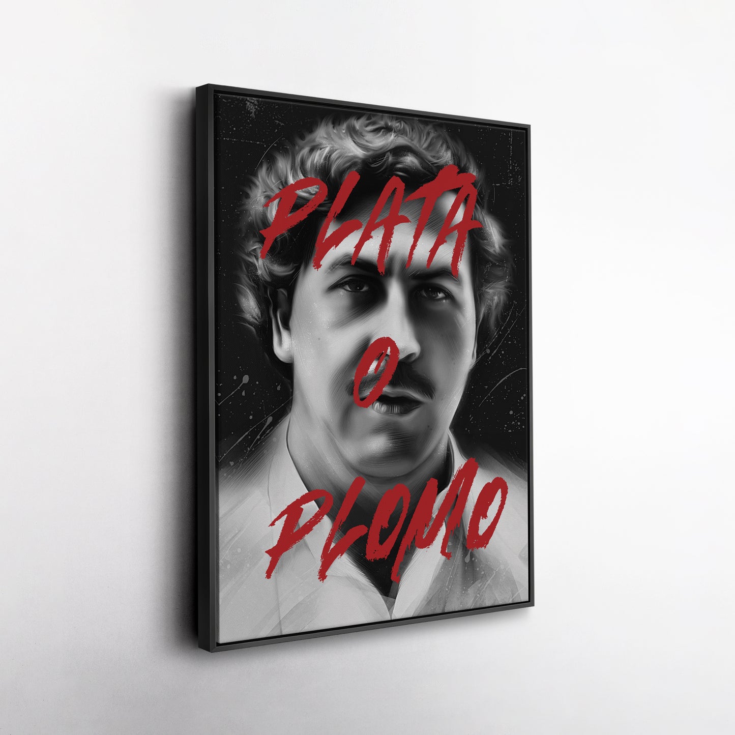 Pablo Escobar 'Plata o Plomo' Canvas Print | Crime Legend Wall Art