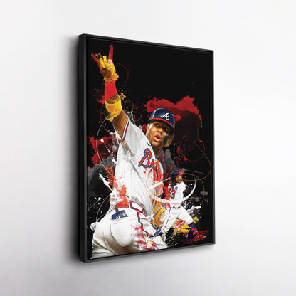 Ronald Acuña Jr. Braves Canvas Print | Atlanta Baseball Wall Art