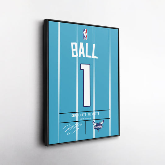 LaMelo Ball Hornets Jersey Canvas Print | Wall Art Decor