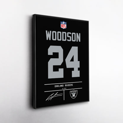 Charles Woodson Raiders Jersey Canvas Print | Wall Art Decor