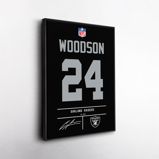 Charles Woodson Raiders Jersey Canvas Print | Wall Art Decor