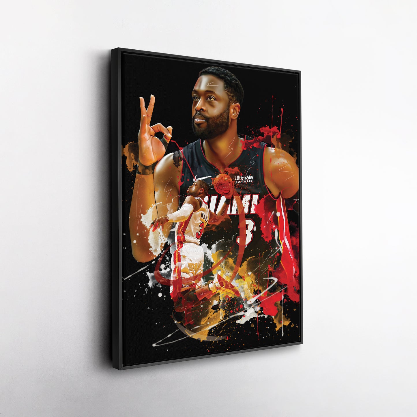 Dwyane Wade Miami Heat Canvas Print | Basketball Wall Art