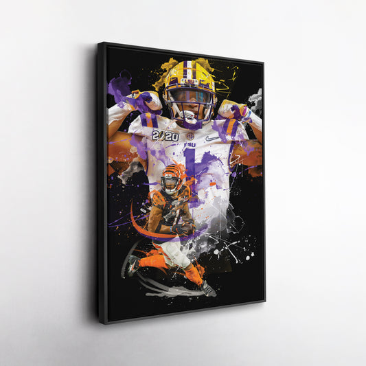 Ja'Marr Chase Bengals Canvas Print | Cincinnati Football Wall Art