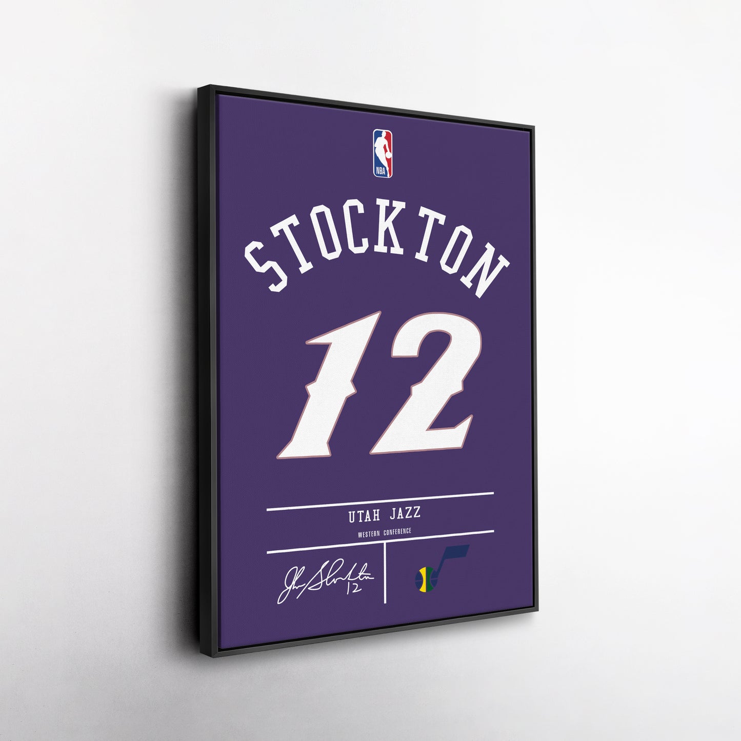 John Stockton Jazz Jersey Canvas Print | Wall Art Decor