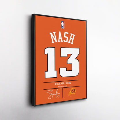 Steve Nash Suns Jersey Canvas Print | Wall Art Decor