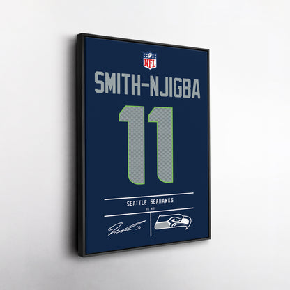 Jaxon Smith-Njigba Seattle Seahawks Jersey Canvas Wall Art