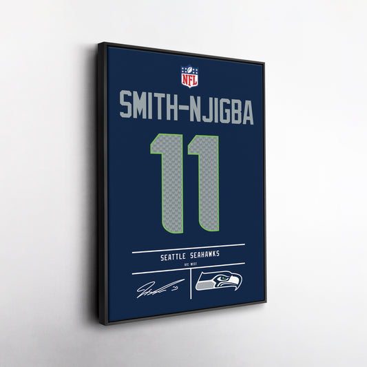 Jaxon Smith-Njigba Seattle Seahawks Jersey Canvas Wall Art