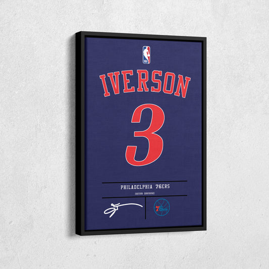 Allen Iverson 76ers Jersey Art