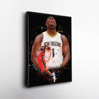 Zion Williamson Pelicans Canvas Print | New Orleans Basketball Wall Art