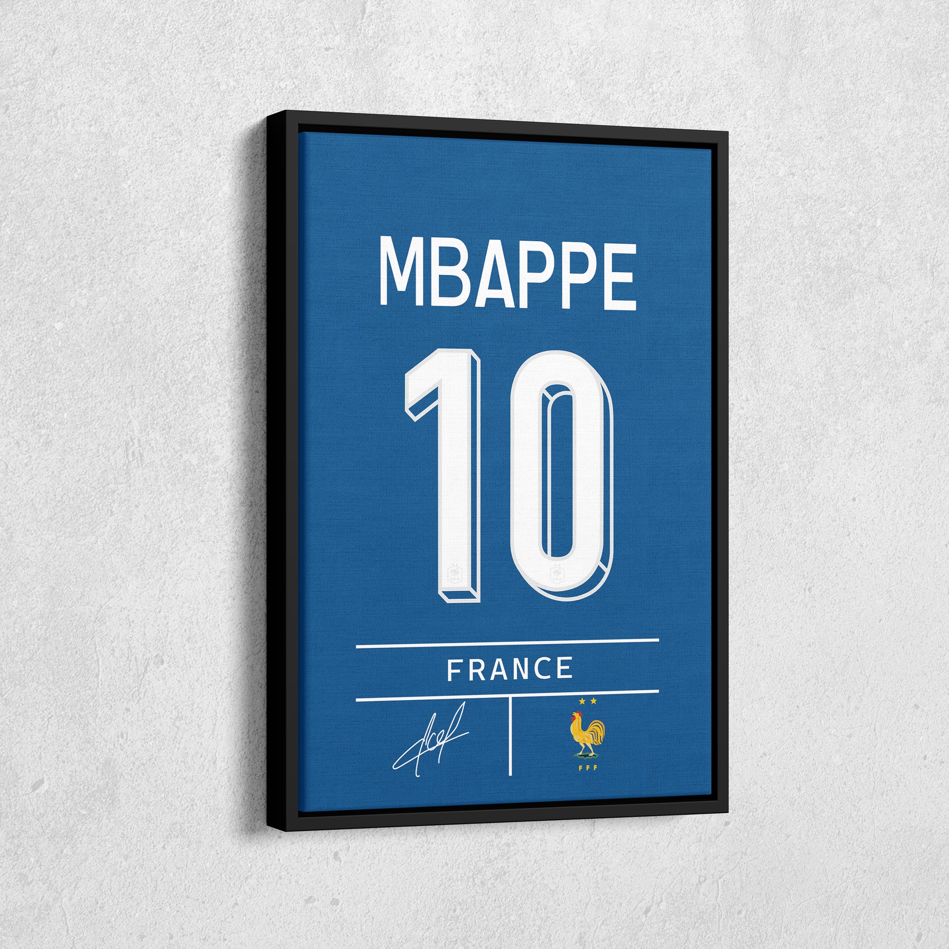 Kylian Mbappé France Jersey Canvas Print | Wall Art Decor