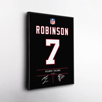 Bijan Robinson Falcons Jersey Canvas Print | Wall Art Decor