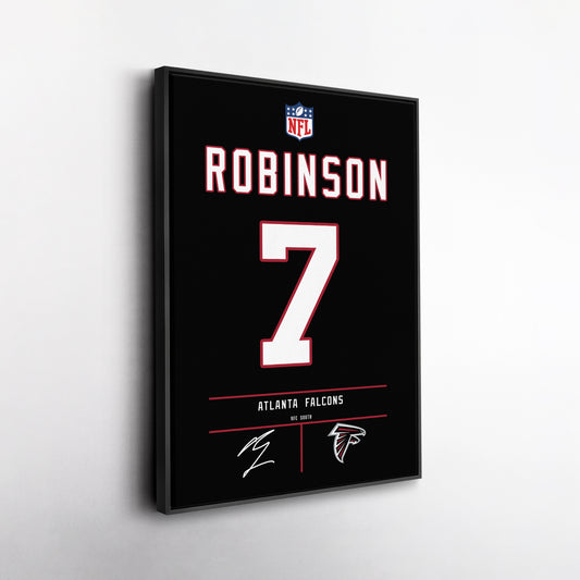 Bijan Robinson Falcons Jersey Canvas Print | Wall Art Decor