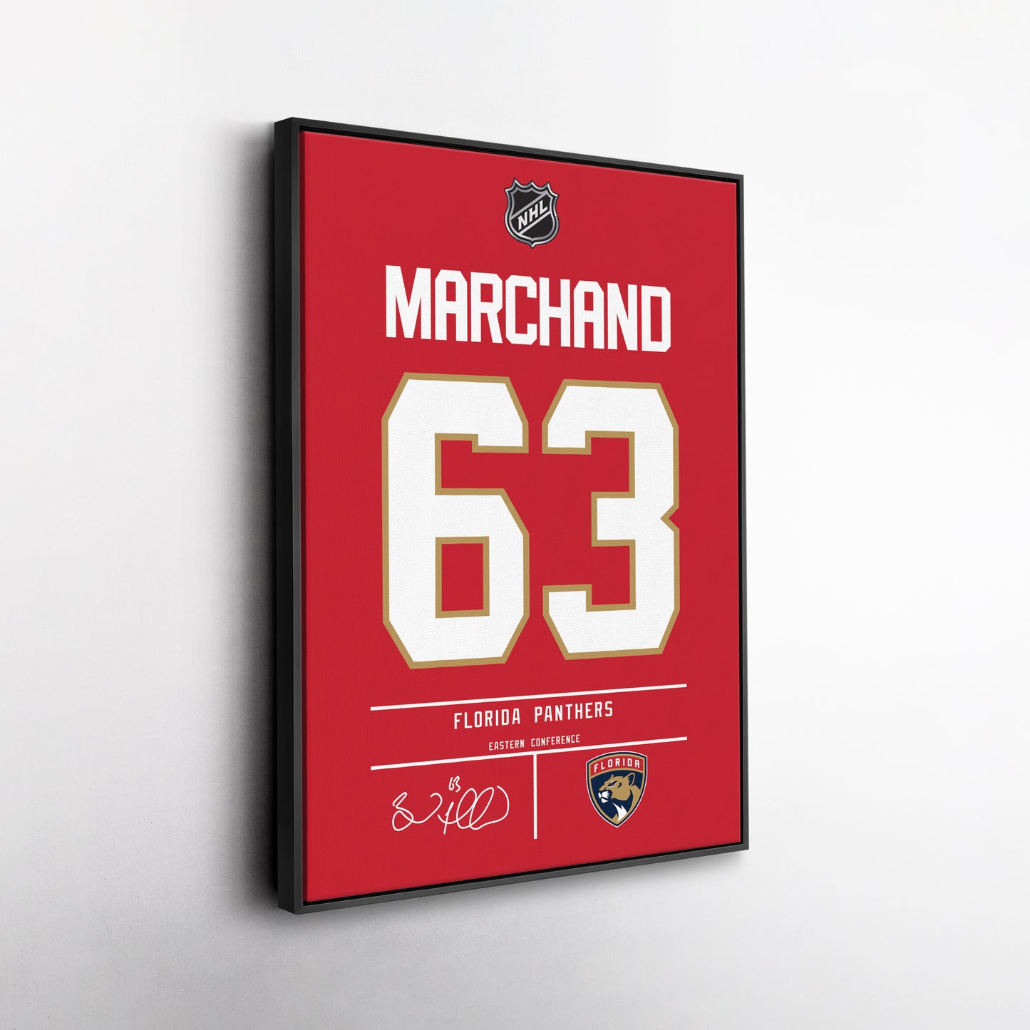 Brad Marchand Florida Panthers Jersey Canvas Wall Art