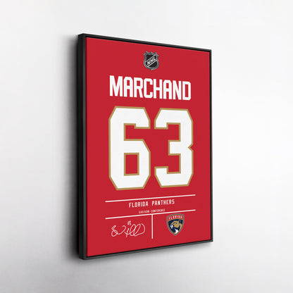 Brad Marchand Florida Panthers Jersey Canvas Wall Art
