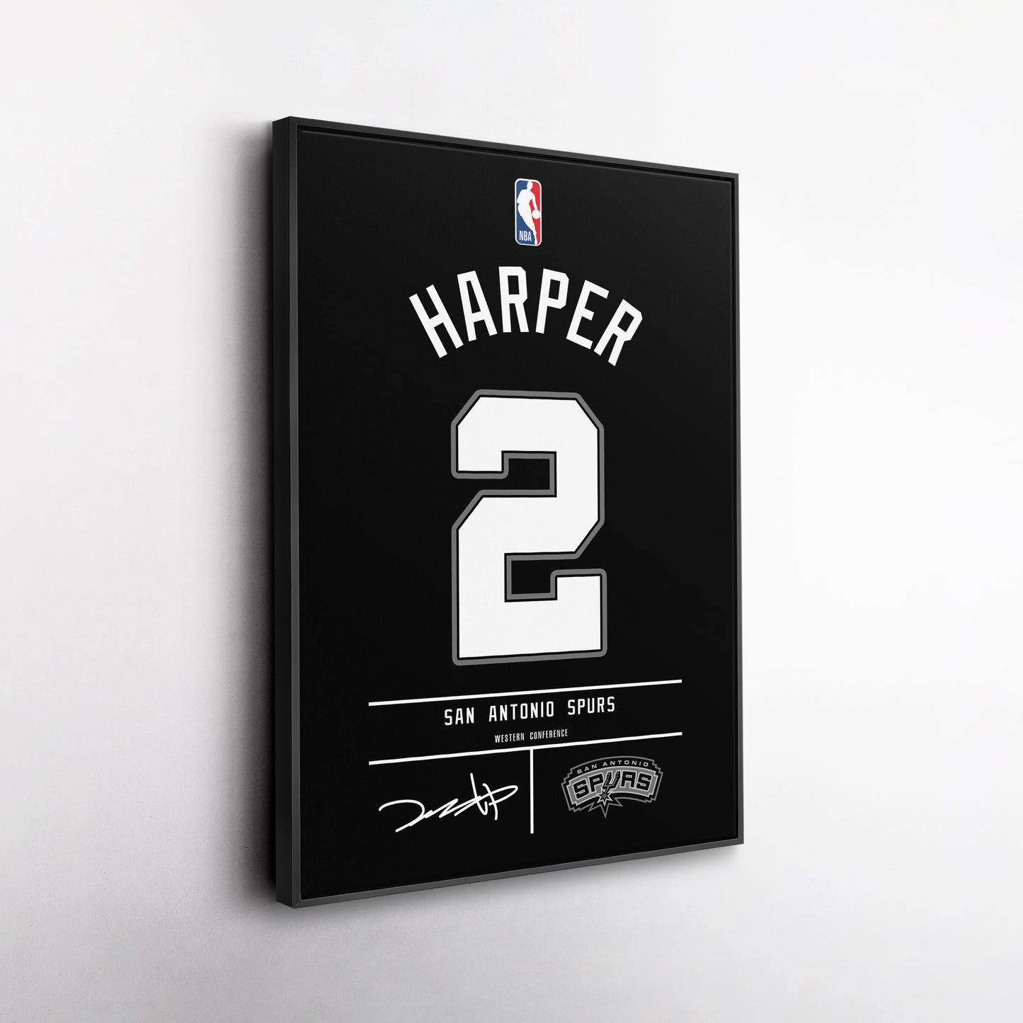 Dylan Harper San Antonio Spurs Jersey Canvas Wall Art