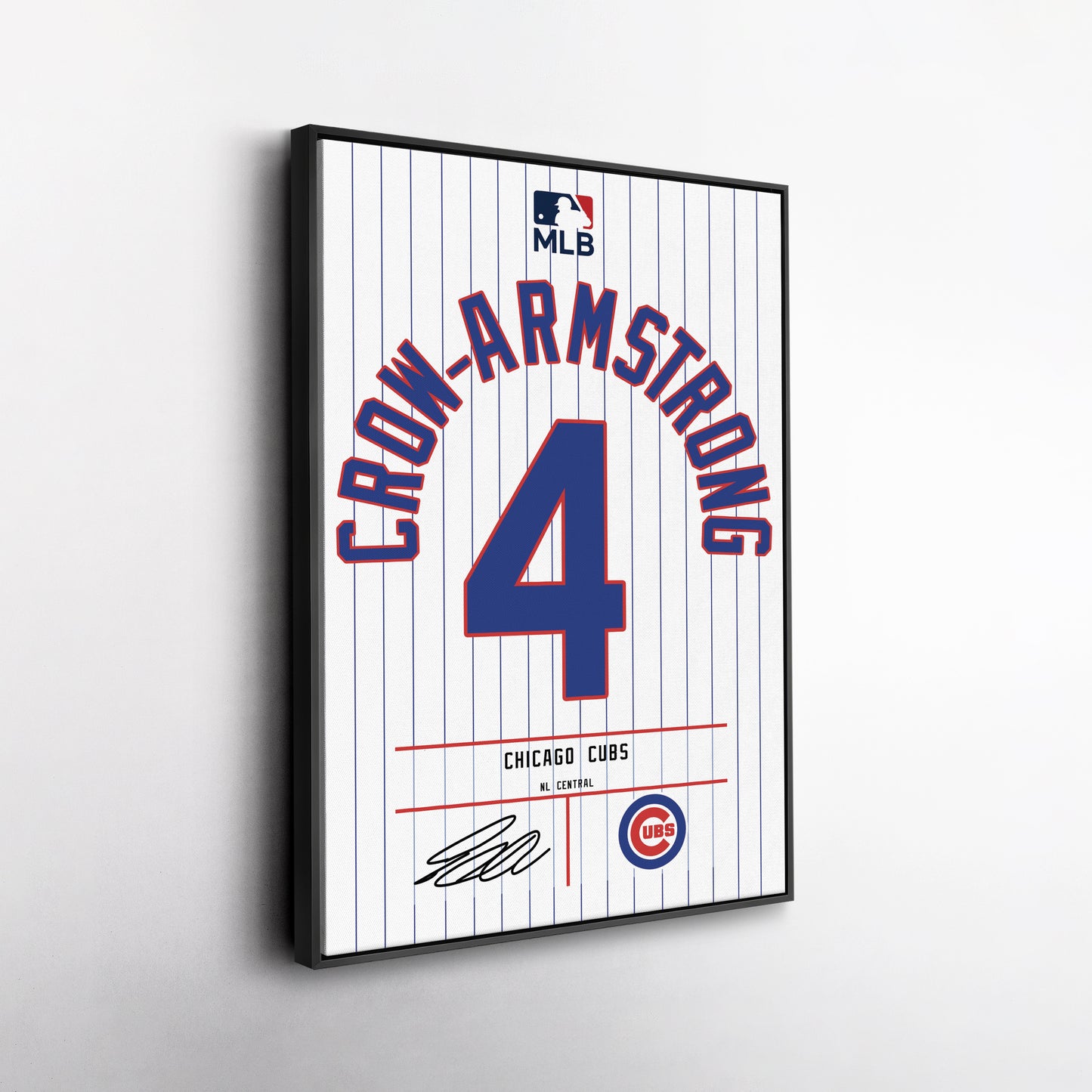 Pete Crow-Armstrong Chicago Cubs Jersey Canvas Wall Art