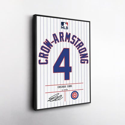 Pete Crow-Armstrong Chicago Cubs Jersey Canvas Wall Art