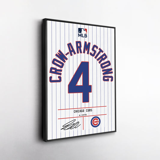 Pete Crow-Armstrong Chicago Cubs Jersey Canvas Wall Art