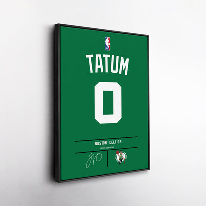 Jayson Tatum Celtics Jersey Canvas Print | Wall Art Decor