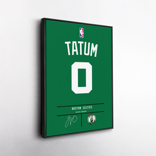 Jayson Tatum Celtics Jersey Canvas Print | Wall Art Decor