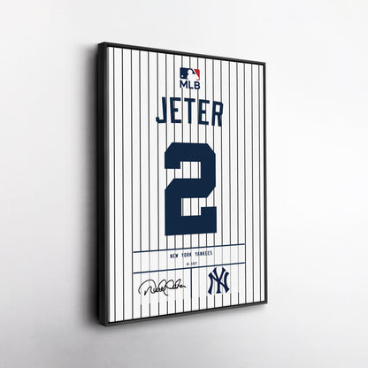 Derek Jeter Yankees Jersey Canvas Print | Wall Art Decor