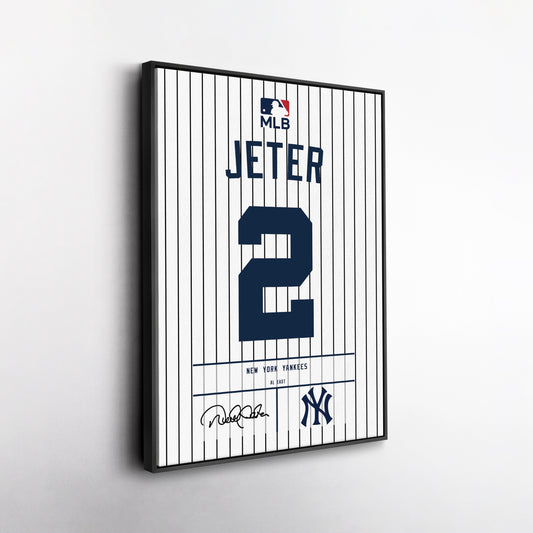 Derek Jeter Yankees Jersey Canvas Print | Wall Art Decor