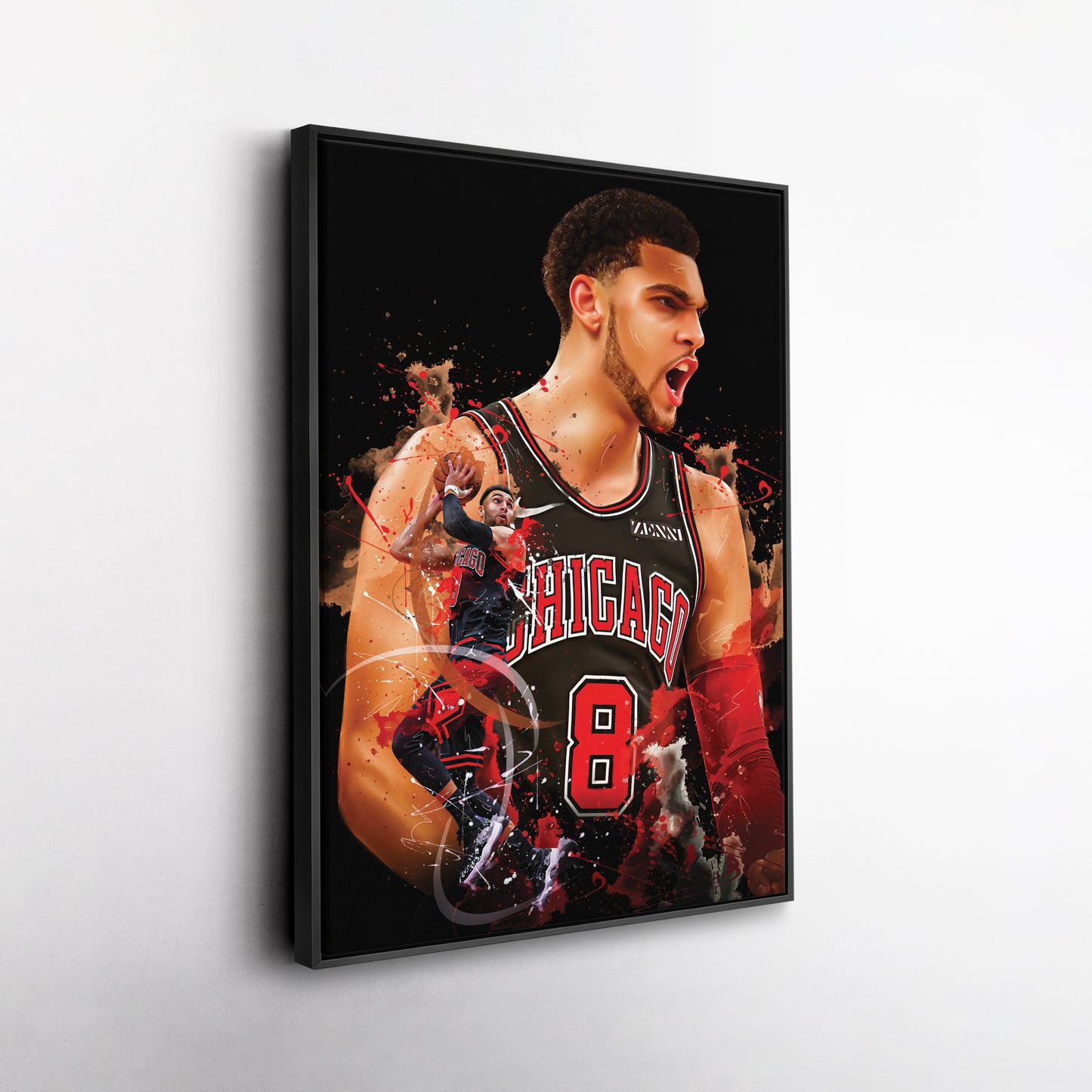 Zach LaVine Bulls Canvas Print | Chicago Basketball Wall Art
