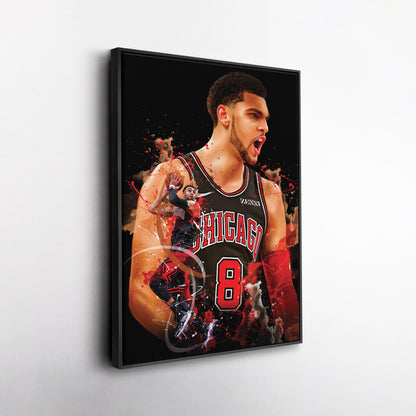 Zach LaVine Bulls Canvas Print | Chicago Basketball Wall Art