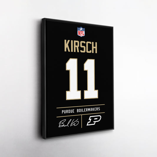 Brandon Kirsch Purdue Boilermakers Jersey Canvas Wall Art