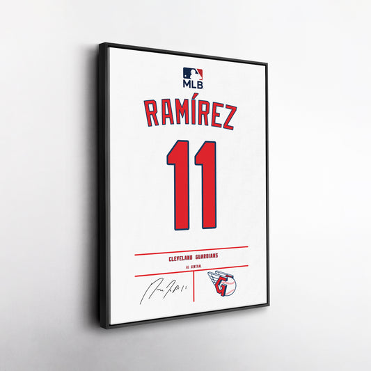 José Ramírez Guardians Jersey Canvas Print | Wall Art Decor