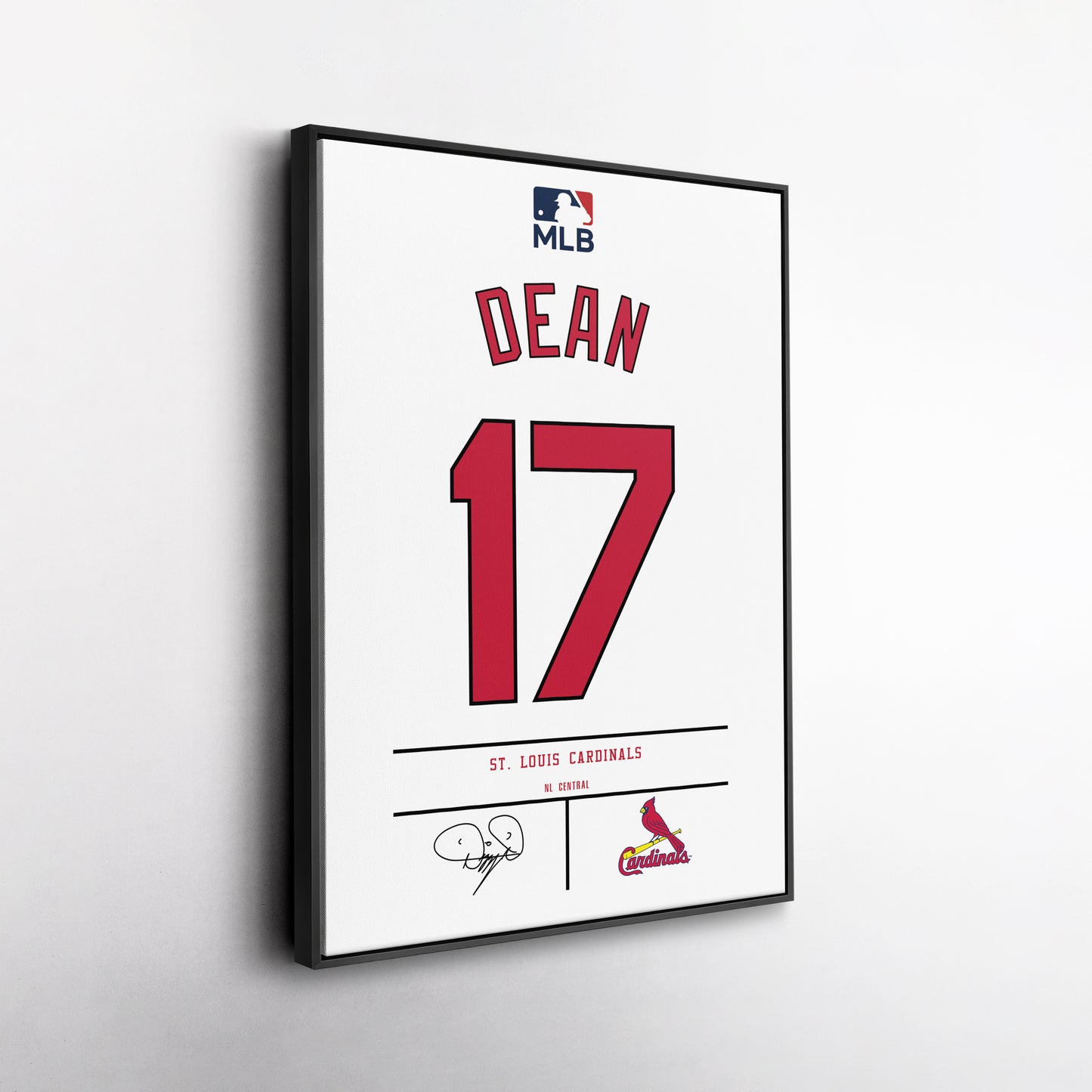 Dizzy Dean  St. Louis Cardinals  Jersey Canvas Wall Art