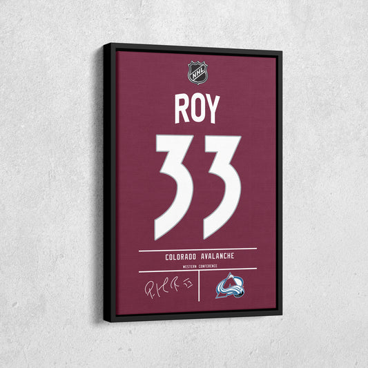 Patrick Roy Avalanche Jersey Canvas Print | Wall Art Decor
