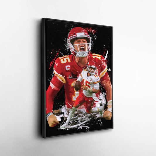 Patrick Mahomes Chiefs Canvas Print | Kansas City Football Wall Art