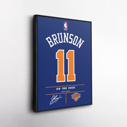 Jalen Brunson New York Knicks Jersey Canvas Wall Art