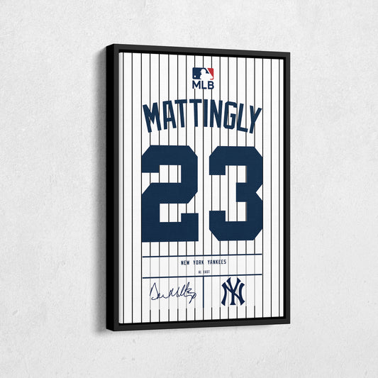 Don Mattingly Yankees Jersey Canvas Print | Wall Art Decor