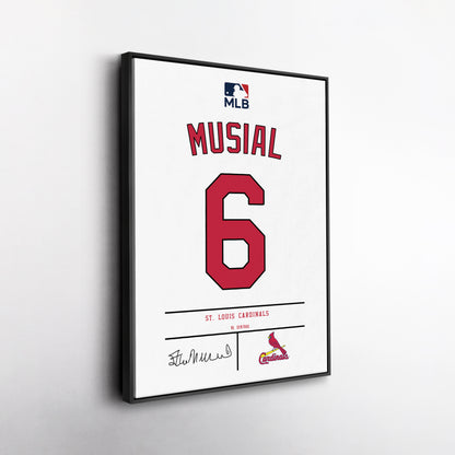 Stan Musial Cardinals Jersey Canvas Print | Wall Art Decor