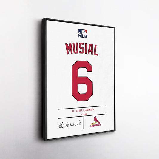 Stan Musial Cardinals Jersey Canvas Print | Wall Art Decor