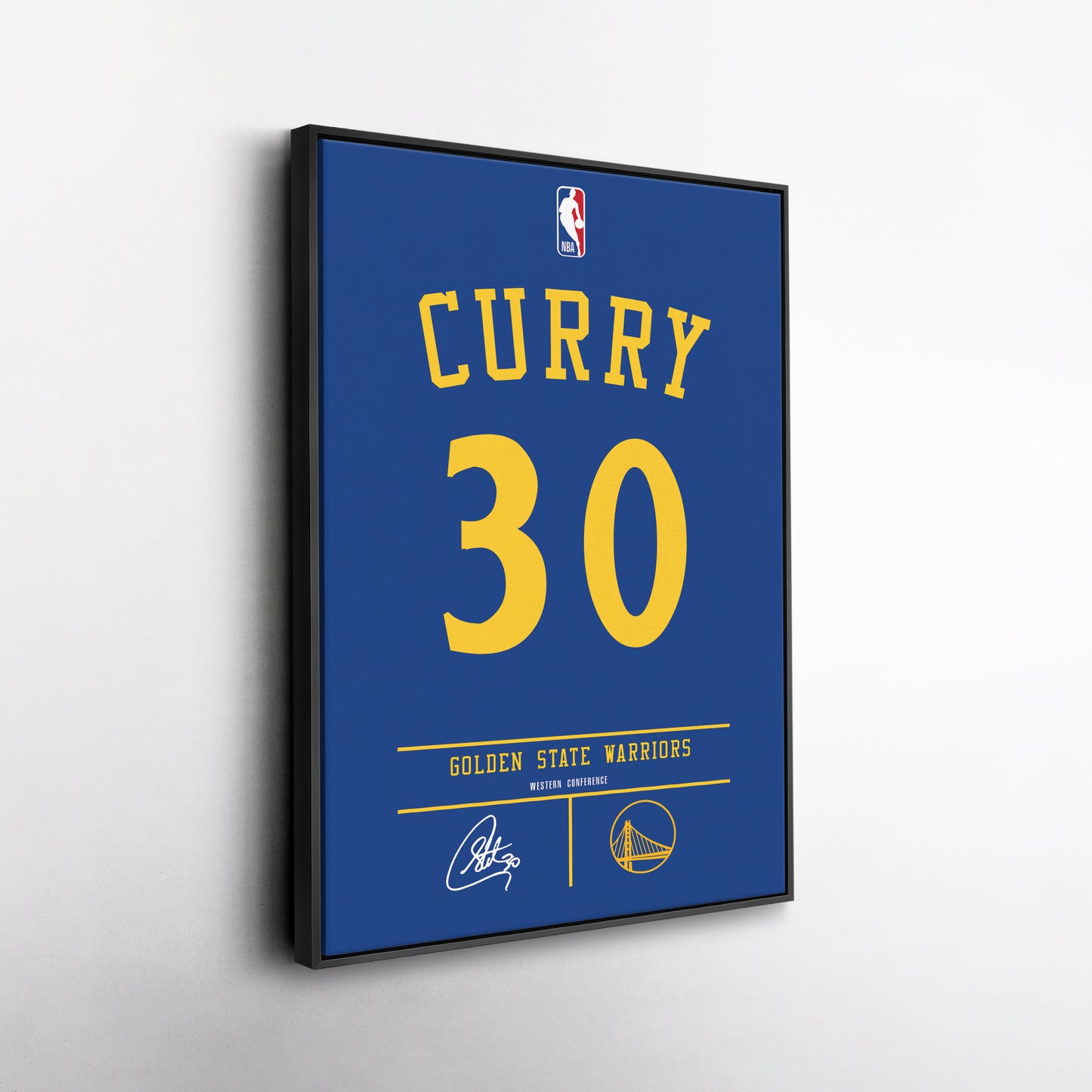 Stephen Curry Warriors Jersey Canvas Print | Wall Art Decor
