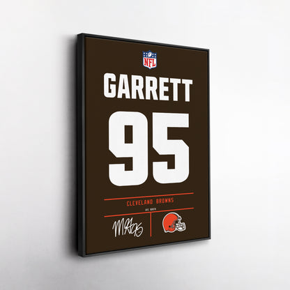 Myles Garrett Cleveland Browns Jersey Canvas Wall Art
