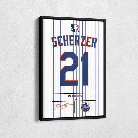 Max Scherzer Mets Jersey Art