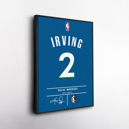Kyrie Irving Mavericks Jersey Canvas Print | Wall Art Decor