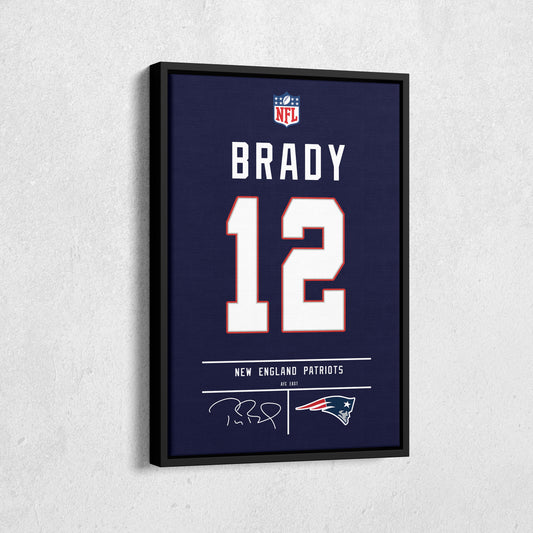 Tom Brady Patriots Jersey Art
