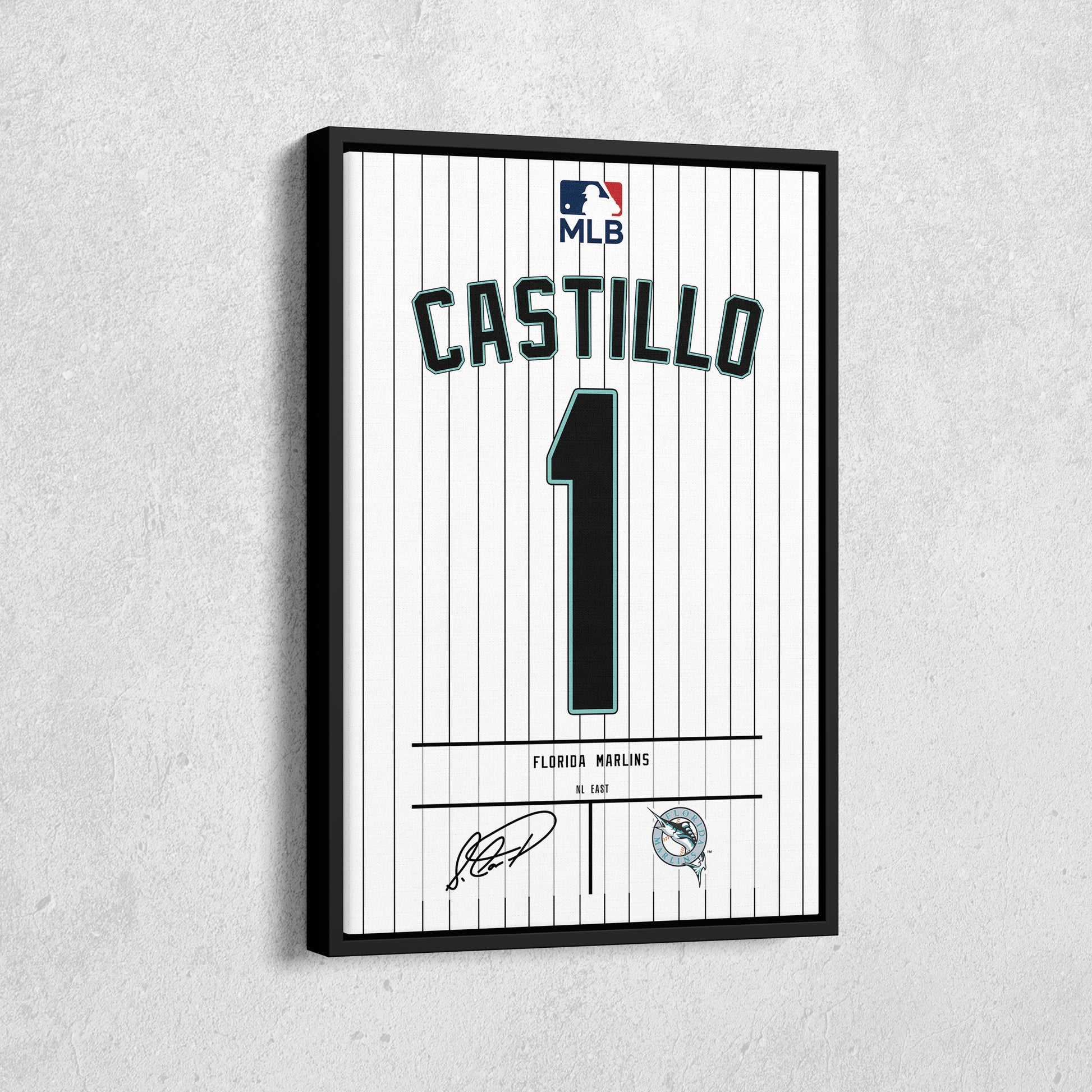 Luis Castillo Marlins Jersey Canvas Print | Wall Art Decor