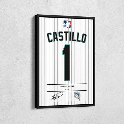 Luis Castillo Marlins Jersey Canvas Print | Wall Art Decor