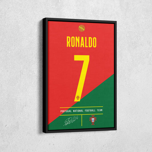 Cristiano Ronaldo Portugal Jersey Canvas Print | Wall Art Decor